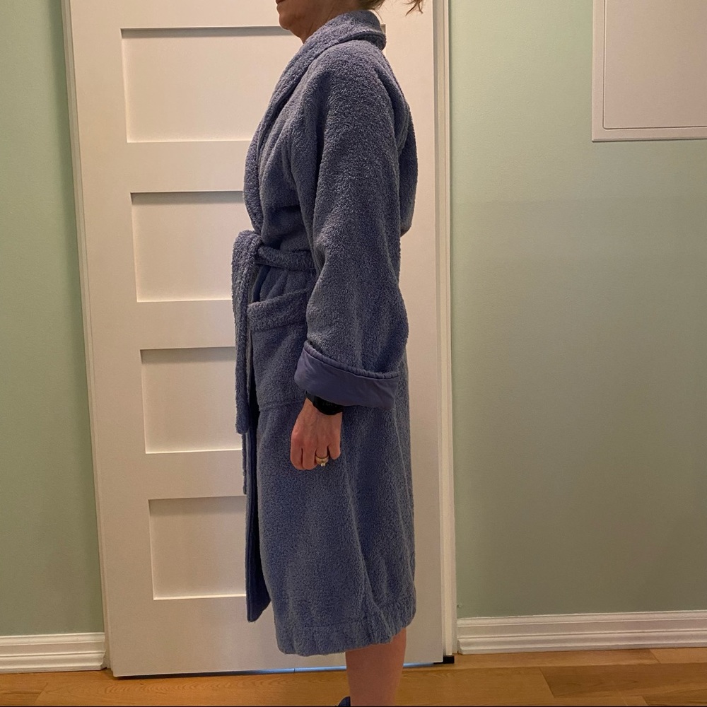 Frette Blue Terry Cloth Robe - Picture 7 of 7